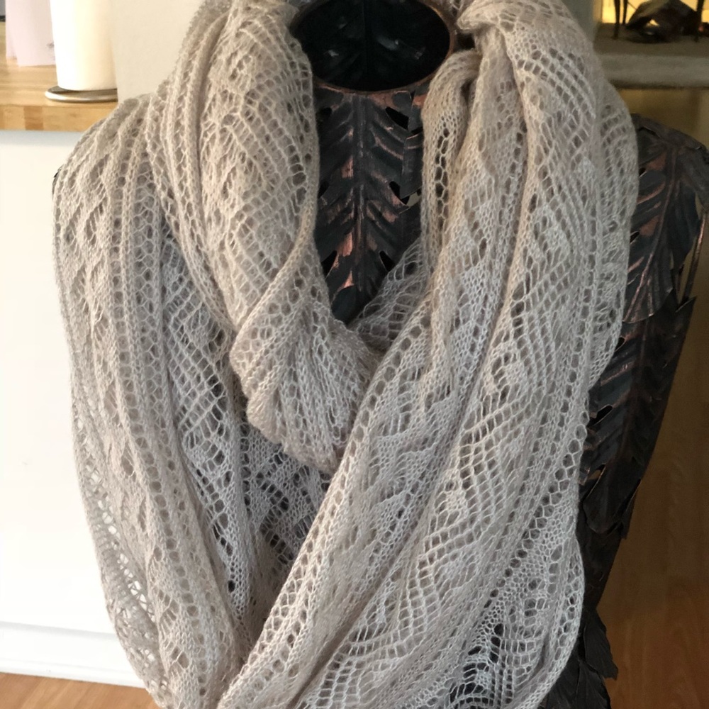 Gray wrap scarf
